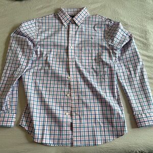 Land’s End Pink Button Down Shirt Size 15-15.5 Tailored Fit